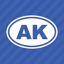 Alaska AK Oval Vinyl Decal Sticker