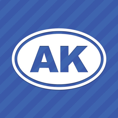 Alaska AK Oval Vinyl Decal Sticker