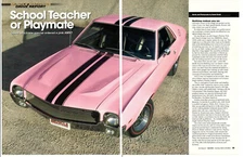 1969 AMC AMX 390/325-HP (PLAYMATE CAR) ~ NICE 6-PAGE ARTICLE / AD