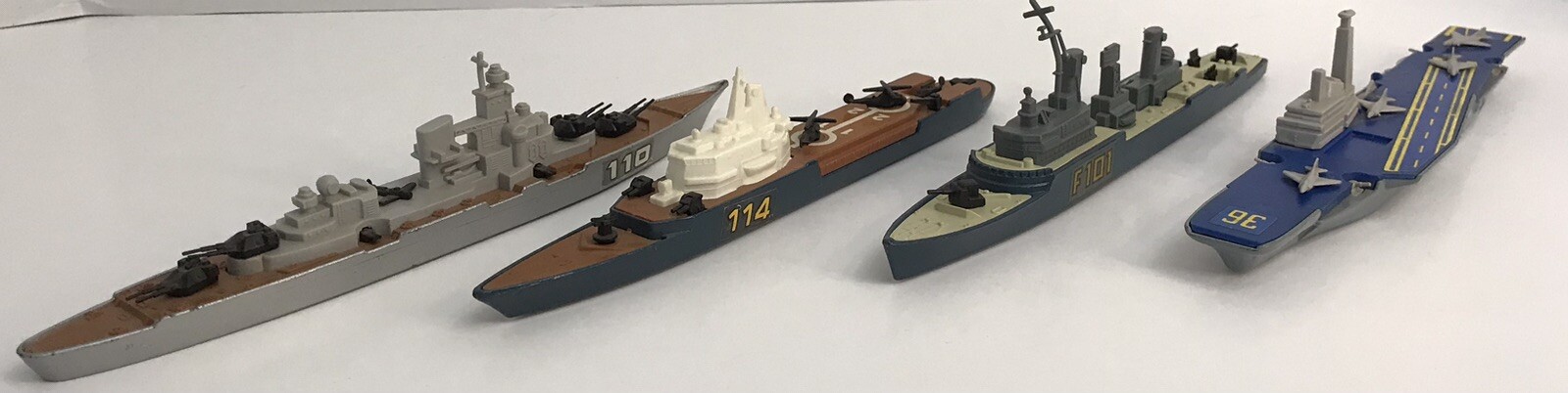 Vintage 1976 Matchbox Sea Kings Navy Ships Diecast Made in England Lot of 4 (A)