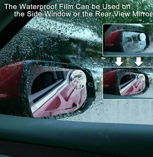 2PCS Voiture Rétroviseur Aile Film Imperméable Anti-Brouillard Hydrophobe Autocollant - Photo 8/10