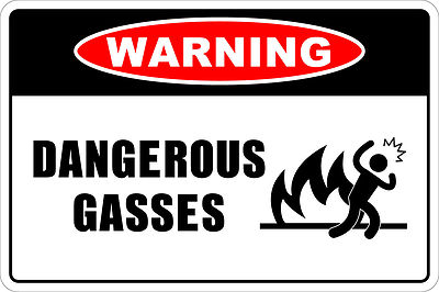 *Aluminum* Warning Dangerous Gases 8"x12" Metal Novelty Sign NS 178 | eBay