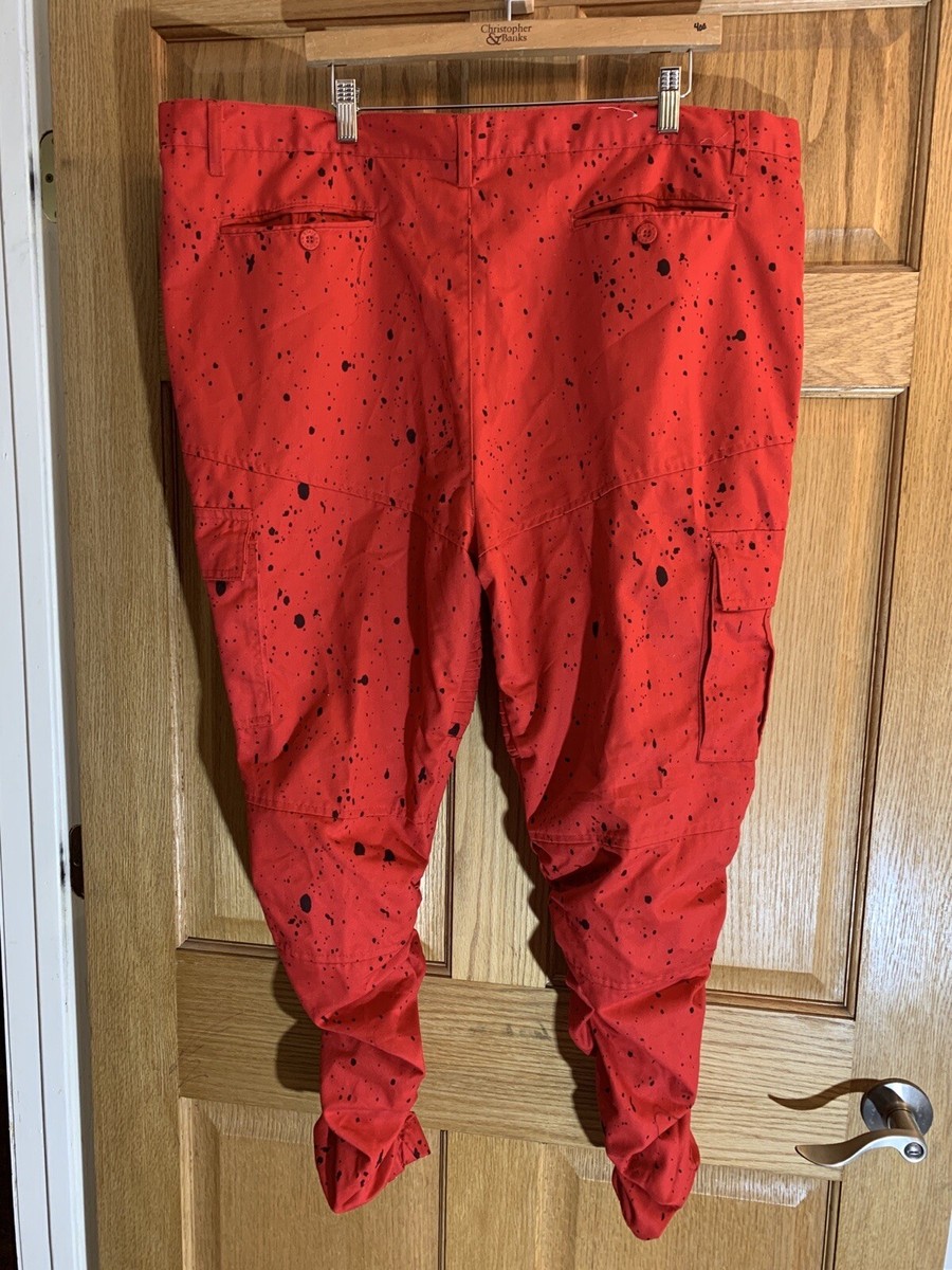 Brooklyn State Red w/Blk Splash Biker Zipper Stacked Slim