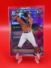 2022 Bowman Chrome Prospects Fuschia Refractor Adrian Sugastey NJ /199 Giants