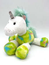 Aurora Unicorn Taffy Bright Fancies Soft White Green Sherbert Plush Toy 14 Inch
