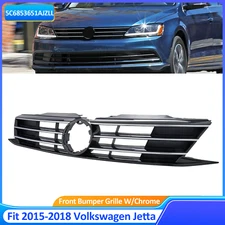 Fit 2015-2018 Volkswagen VW Jetta Front Upper Chrome Grille Grill 5C6853651AJZLL