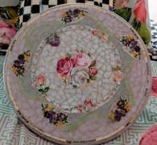 MOSAICO MERCANCÍAS MOSAICO FLORAL SOPORTE PARA PASTELES/PEDESTAL, NUEVO