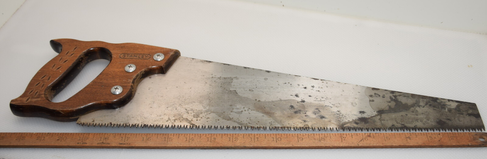 ✨Vintage 19-1/2" Stanley Hard Point Saw 7 tpi (INV L491)