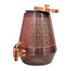 Copper Water Dispenser Engraving Design Ayurvedic Health Benefit for Home office