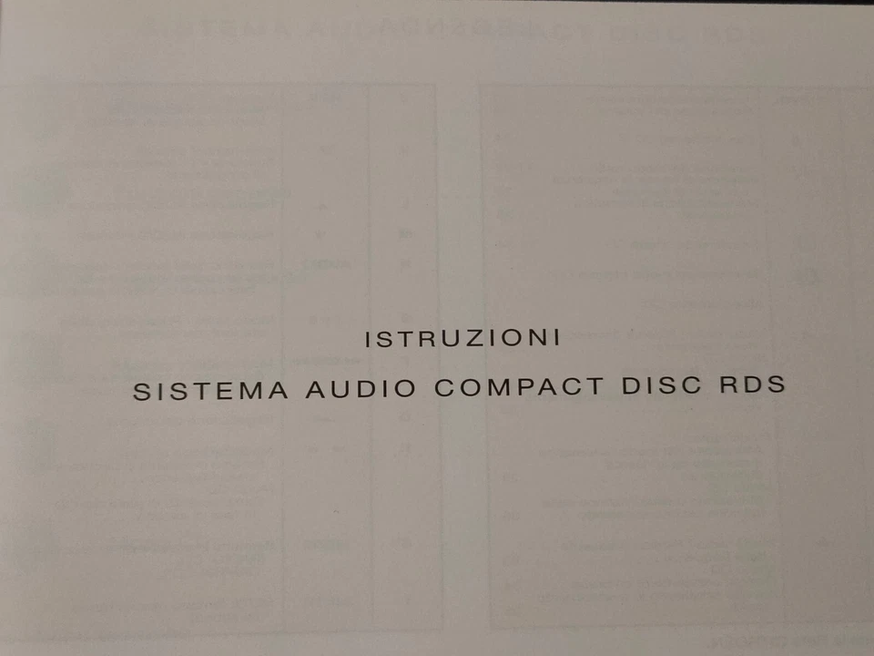 Libretto Istruzioni CITROEN XSARA PICASSO Sistema Audio  Compact Disc RDS  1999 - Immagine 3 di 4