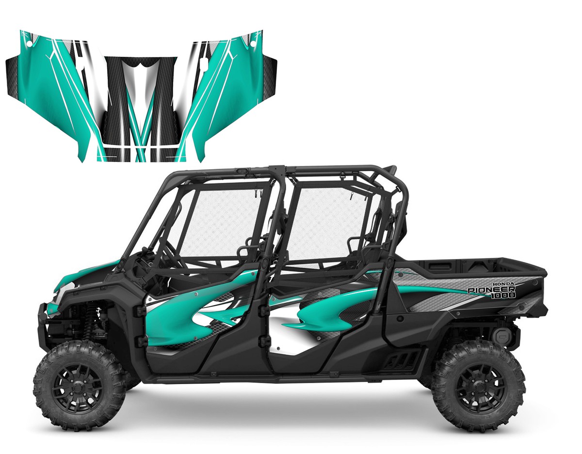2023 - 2024 Honda Pioneer 1000-6 Deluxe graphics decal kit #1533
