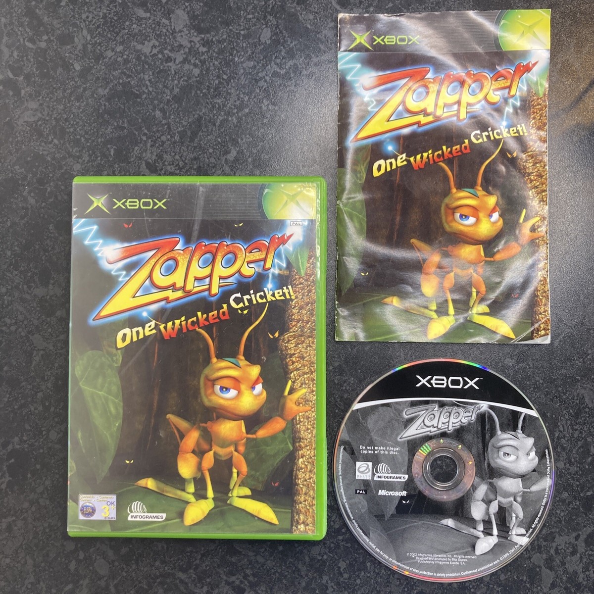 Zapper One Wicked Cricket Original Xbox Game Boxed With Manual