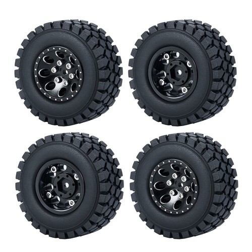 1.0'' Tires & Beadlock Wheel Rims for 1/24 RC Crawler Car Axial SCX24 Model Car - Picture 22 of 60