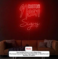 Personalized Neon Sign Custom LED Night Light Home Decor Logo Name Business Sign
