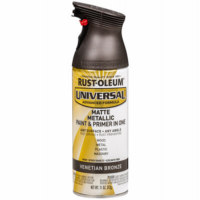 Rust-Oleum 353092 Universal Metallic Paint, Matte, Venetian Bronze