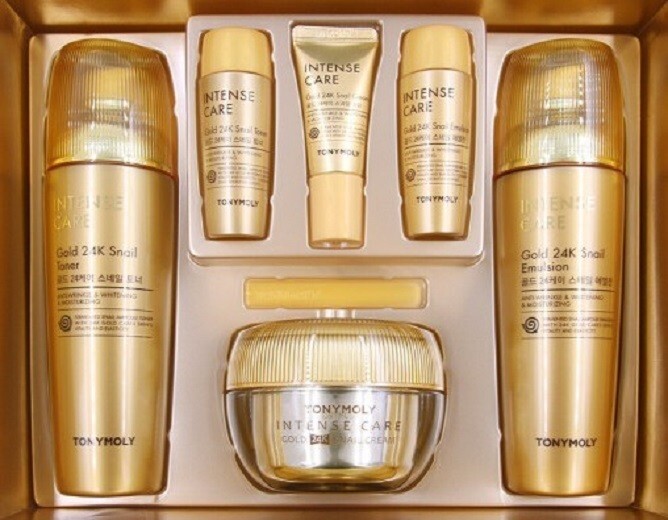 Tonymoly Intense care Gold 24k Snail 3pcs set anti aging moisture