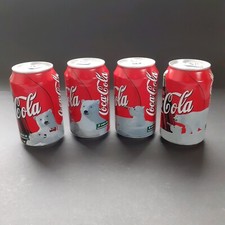 Coca Cola Sammeldosen von 1999, Eisbären, Nr. 1 bis 4, ungeöffnet voll!  Selten!
