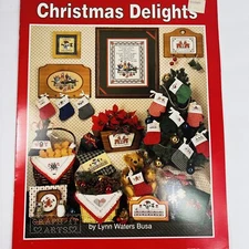 Christmas Delights Counted Cross Stitch Pattern Book Happy Holidays Joy Reindeer