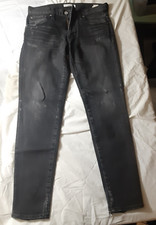 Moussy Vintage Jeans Womens Size 27 Black Distressed Fray Hem Made In Japan