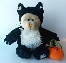 Starbucks Bearista Bear Halloween Black Cat Pumpkin Plush Stuffed 2005