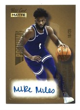 Mike Miles Jr. AUTOGRAPH /25 Gold TCU Horned Frogs 2022-23 Wild Card Matte AUTO