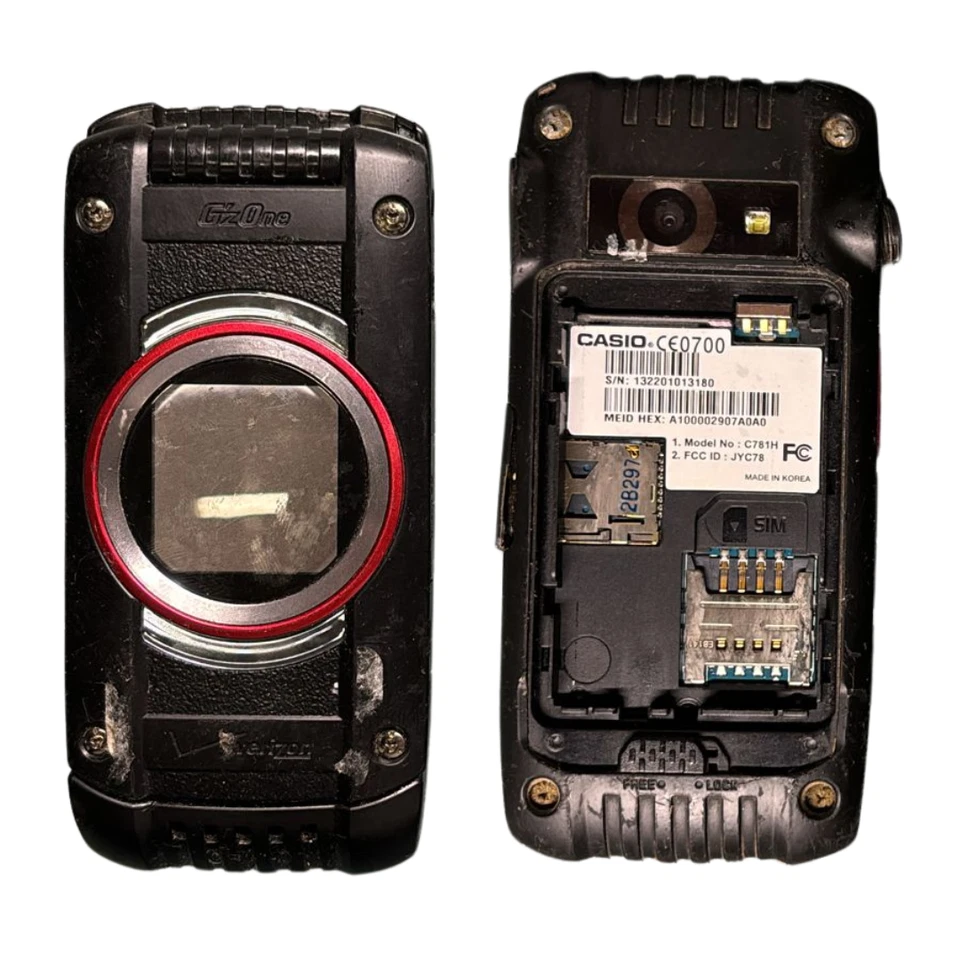 Casio G'zOne Ravine 2 Verizon 512 MB Handset Flip Phone Vintage Cellphone OEM - Image 3 of 4