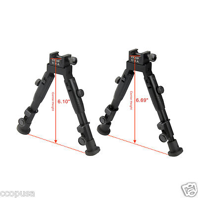 CCOP USA Bipode Regolabile Picatinny 9-13″ – Adattatore Perno Girevole, BP-59L, Nero