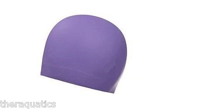 WATER GEAR PURPLE LATEX SWIM CAP Bath Meet Learn to Swim ONE SIZE Competition Pool NO LOGO