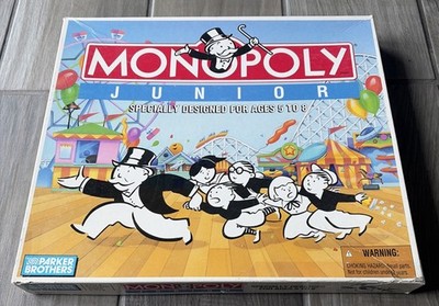 1990 Monopoly Junior Game by Parker Brothers Complete Family Game Night Fun VTG