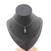 Mineralien Und Steine PréCieuses. Halskette 2 Perlen Larimar, Republik Dominica