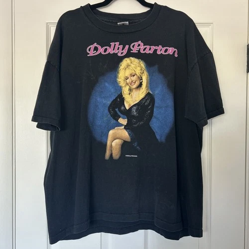 Dolly Parton Dollywood T-Shirt 2 XL Blk 1990s vintage concert t-shirt, vintage, size XL, single stitch, B+ condition