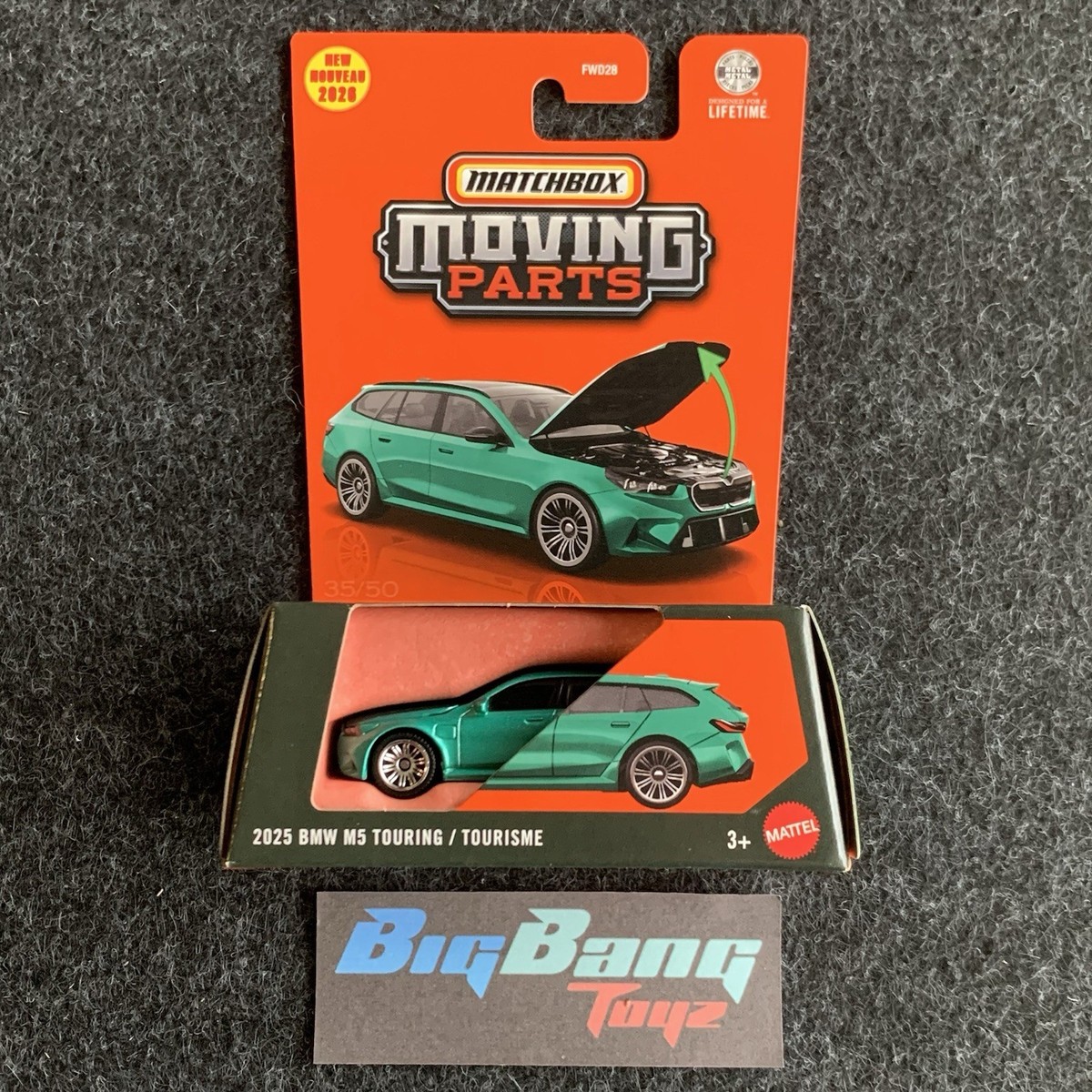 ミニカー BMW_INDEPENDENT Matchbox 2025 BMW M5 Touring Green #35 Moving Parts 2026 Case P