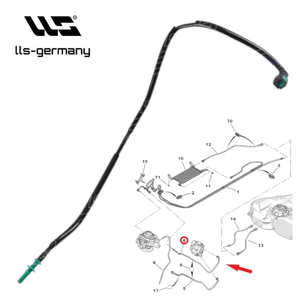 Kraftstoffleitung FüR Citroen C4 II C5 III C8 DS4 DS4 Jumpy 2.0 HDI 1579.PX-image