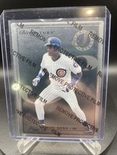 SAMMY SOSA 1996 DONRUSS LEAF SILVER STEEL STATS 32 OF 77 MLB CUBS Baseball Card