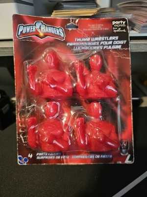 NOS - Power Rangers Red Ranger pck 4 THUMB WRESTLERS Hallmark Disney