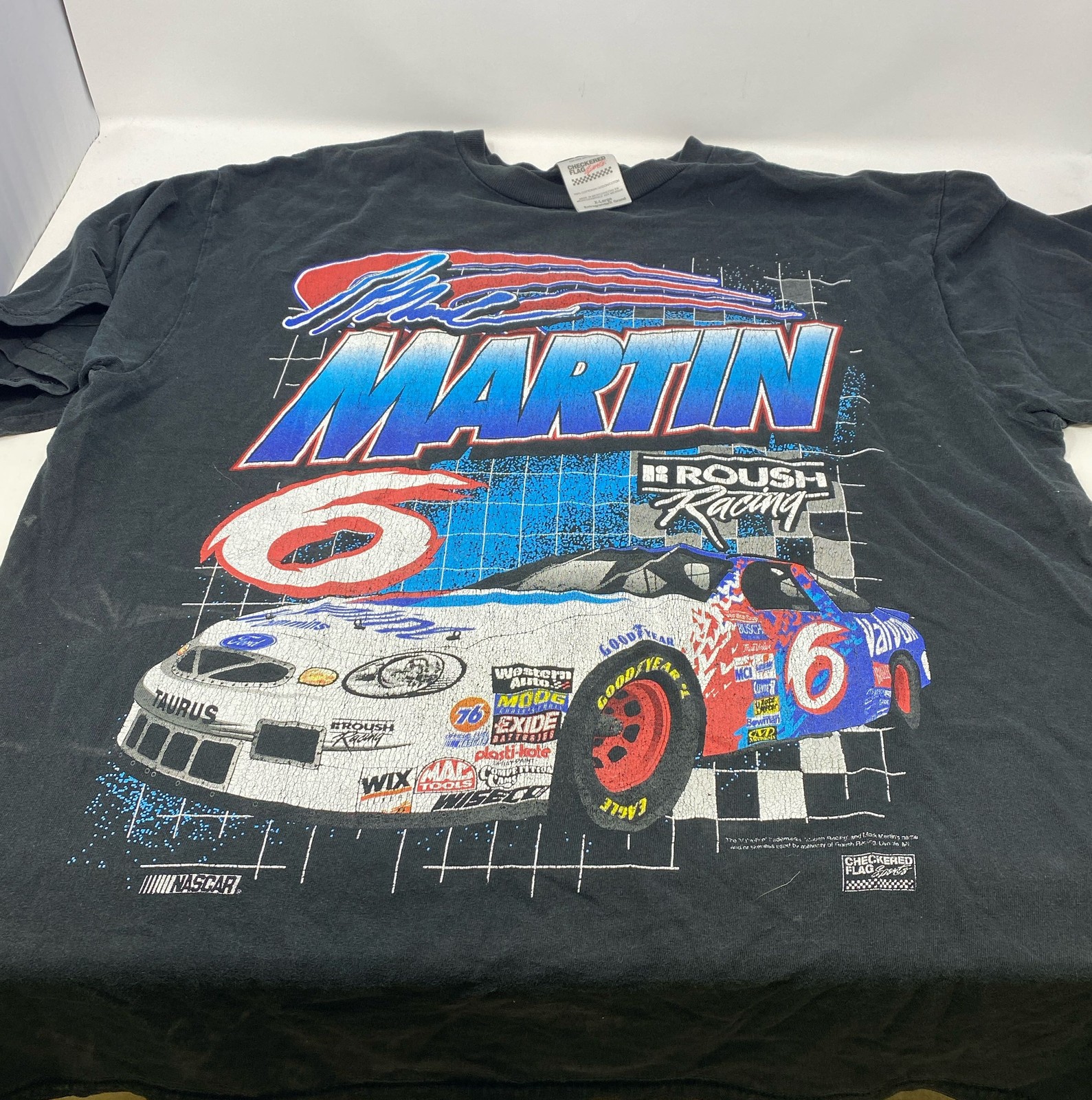 Nascar #6 MARK MARTIN Valvoline Roush Racing T-Shirt Adult X-Large