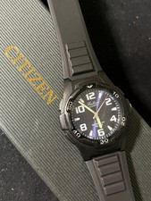 Citizen Q Q Falcon Watch Blue  Black Dial 40mm Quartz 10 Bar Mens Edition