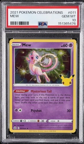 2021 POKEMON CELEBRATIONS #011 MEW PSA 10