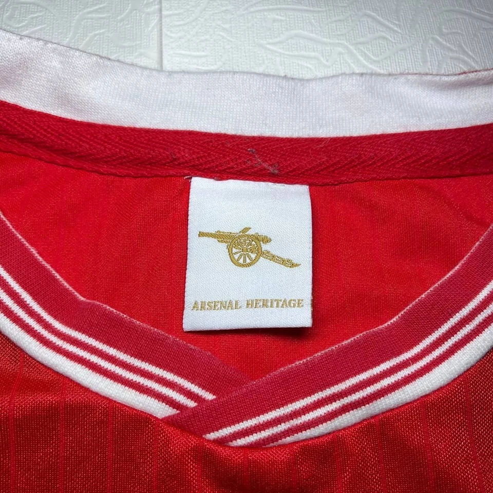 1985 年百年纪念 JVC 阿森纳传统衬衫红色上好二手 XL 码 — 第 4/4 张图片