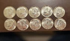 Lot of 10 BU Kennedy '67 Half Dollars 40% Silver ~ $5 Face From OG Bank Roll