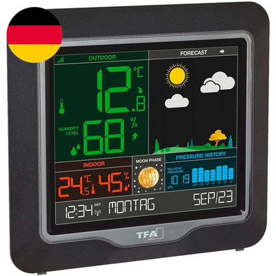 TFA Dostmann Season Funk-Wetterstation, 35.1150.01, Wetterstation Funk Mit Außen