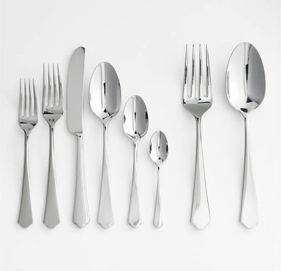 Crate & Barrel Masia 50-Piece Flatware and Serveware Set. NIB