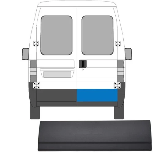 Rear door side trim for Peugeot Boxer 2002-2006 / Right
