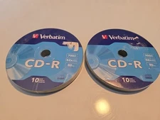 Verbatim CD-R Recordable 700MB -52X -80 Min with Branded Surface TWO Packs Of 10