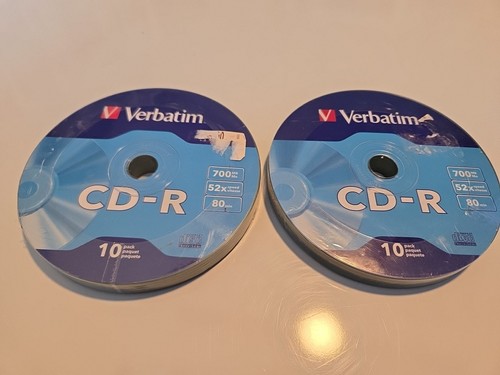 Verbatim CD-R Recordable 700MB -52X -80 Min with Branded Surface TWO Packs Of 10 - 第 1/3 張圖片