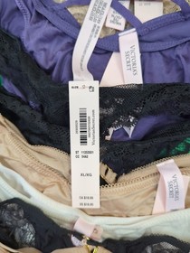 Victoria Secret Assorted Styles Thong V Panties Bundle XL Multicolor Lot Of 50