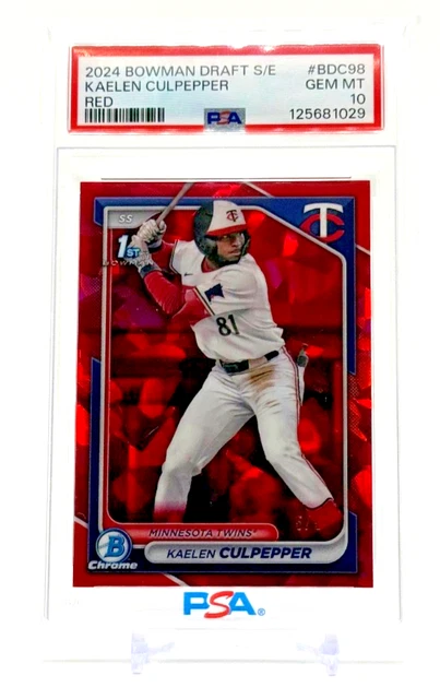 2024 Bowman Draft 1st Chrome RED SAPPHIRE REFRACTOR /5 Kaelen Culpepper PSA 10
