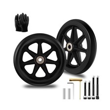 2Pcs 6 Inch Replacement Wheelchair Wheels for Walkers - Environ... FAST USA SHIP