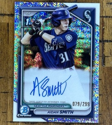 2024 Bowman Chrome Aidan Smith 1st Speckle Refractor Auto /299 #CPA-ASM
