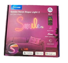 Govee Neon Rope Light 2 Smart LED Strip Light 13.2 Feet H61D4 48 Watts